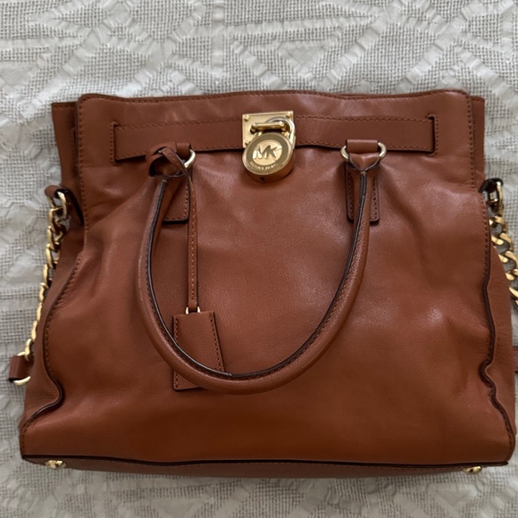 Michael Kors Handbags - Michael Kors Brown Satchel with Gold Accents
